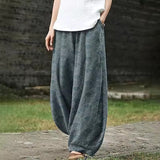 青海波チャコールワイドパンツ