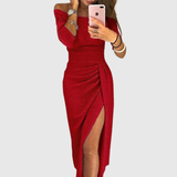 イザボー | エレガントなハルターネックのマキシドレス