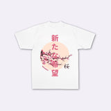 桜 - オーバーサイズ日本風Tシャツ