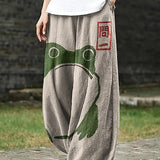 蛙アートゆったりパンツ