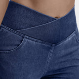 Majestic™ クロスウエストデニムパンツ
