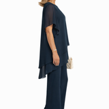 アメリー - シフォンのトップとフィットパンツのセット