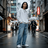 神 - 日本製バギーデニムパンツ