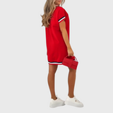 ショートスリーブの女性用ドレス