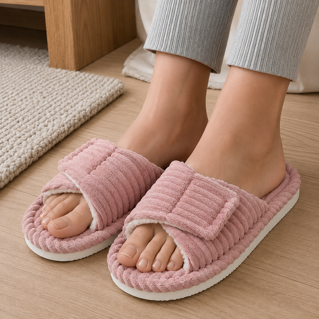 整形外科用スリッパ | マジックテープ調整、滑り止めソール