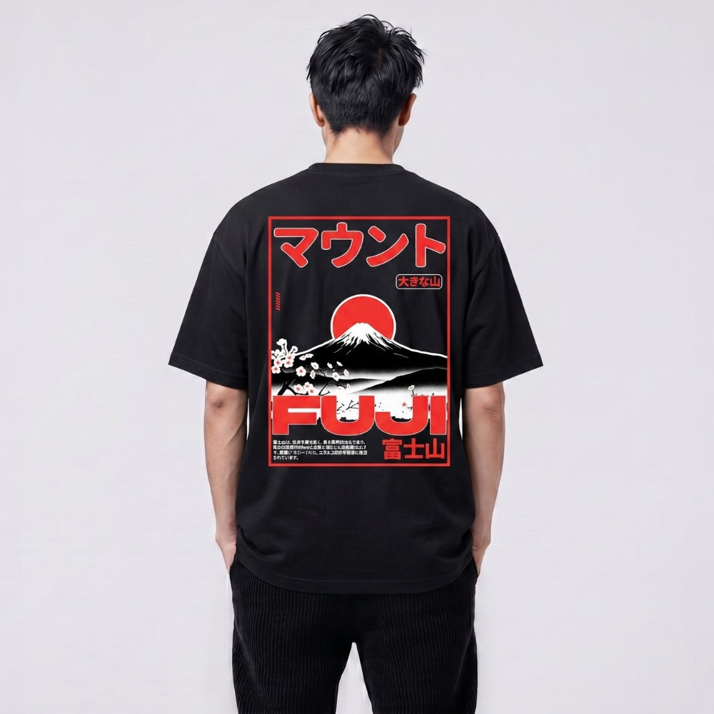 富士 - 日本製オーバーサイズTシャツ