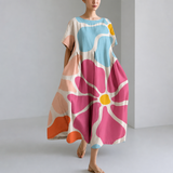 ミサキ｜カラフル花柄のワイドワンピース