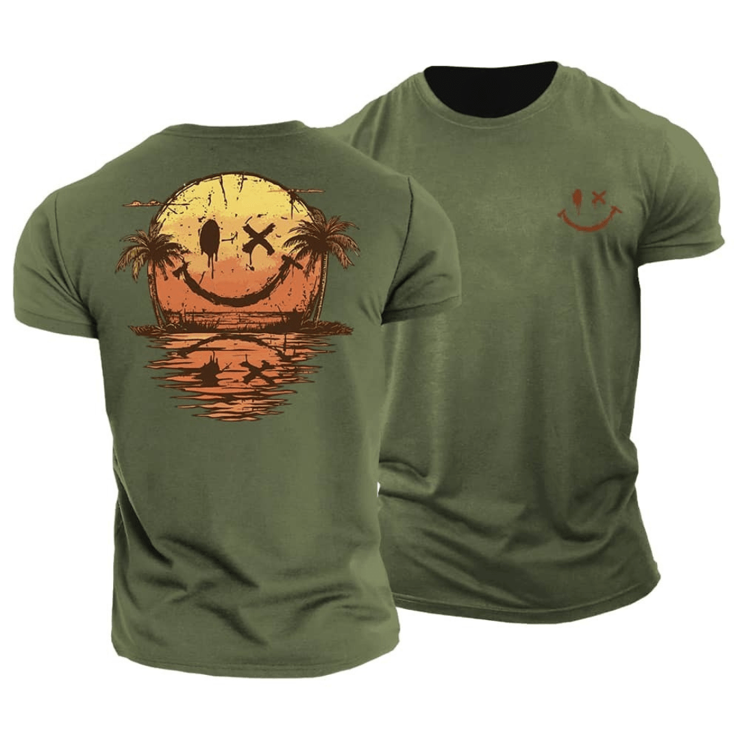 スマイリーと海の夏用Tシャツ