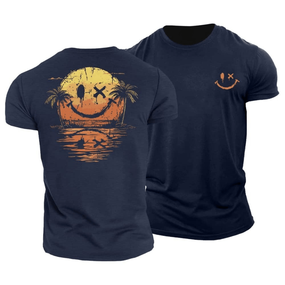 スマイリーと海の夏用Tシャツ